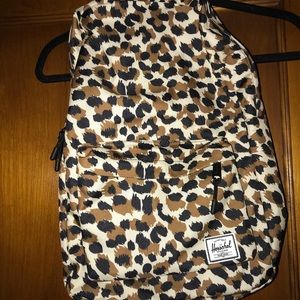 leopard print Hershel backpack. Never used.